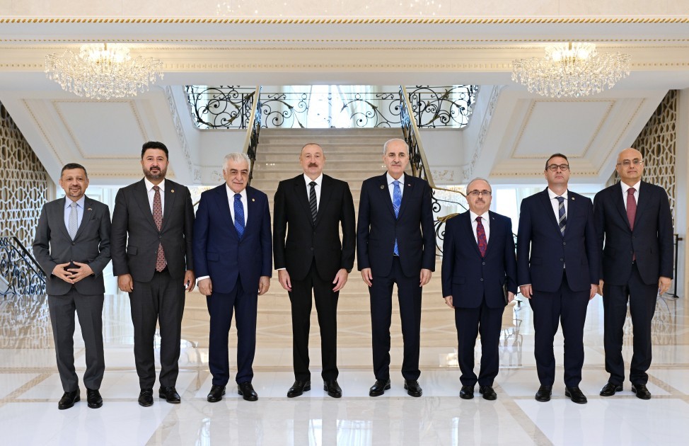 İlham Əliyev Türkiyə Böyük Millət Məclisinin sədrini qəbul etdi