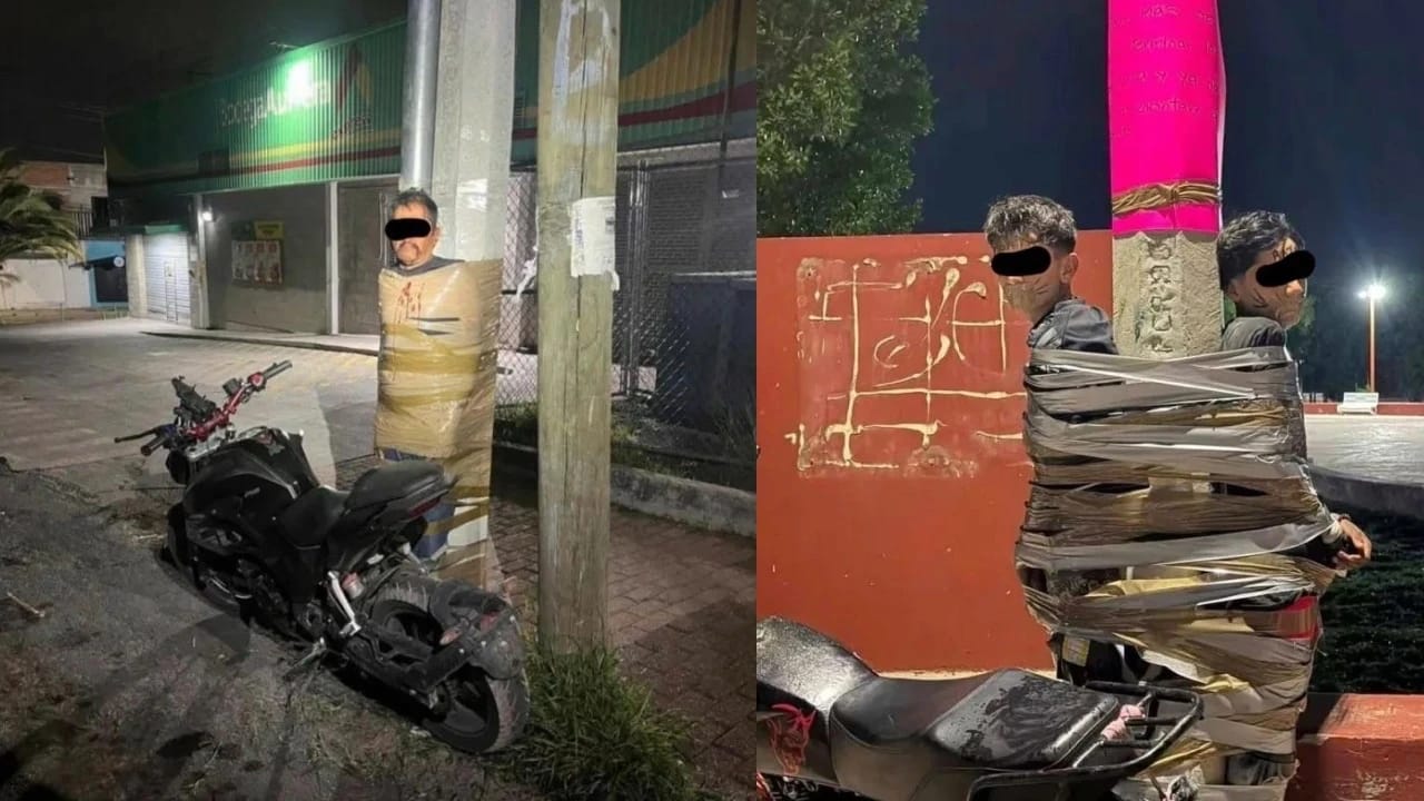 Vətəndaş oğruları yaxalayıb işıq dirəyinə bağladı