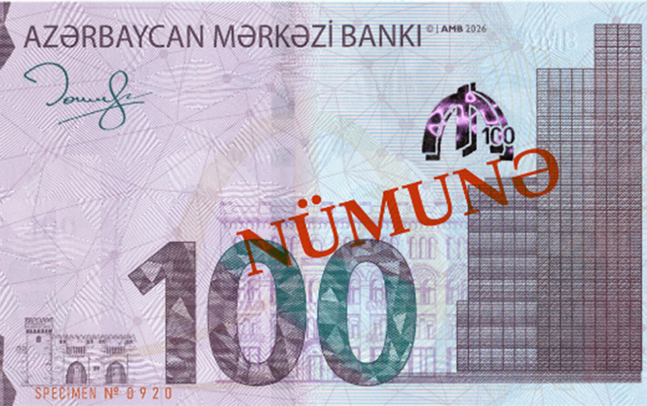 Yenilənmiş 100 manat bu tarixdə tədavülə buraxılacaq