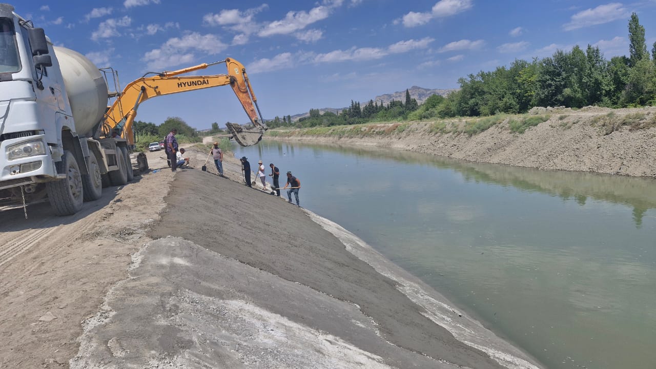 Şirvan kanalı bərpa edildi - Foto