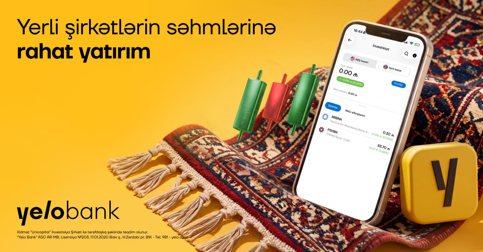 Yelo Invest ilə yerli şirkətlərin səhmlərinə yatırım etmək indi daha əlçatandır!