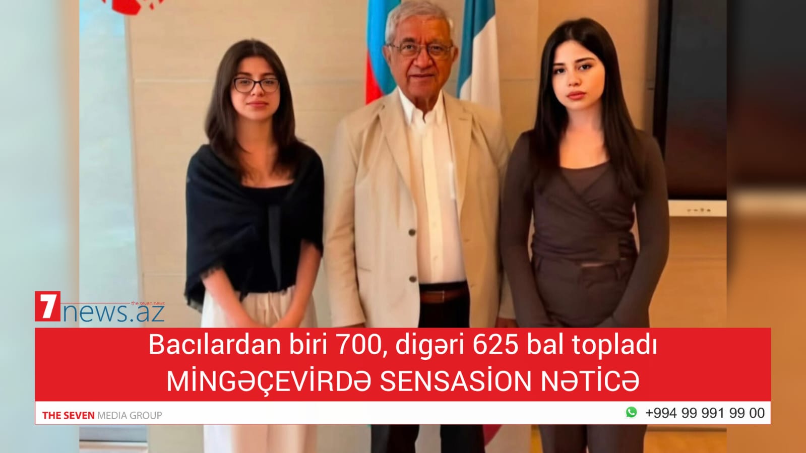 Biri 700, digəri 625 bal topladı – Hafiz Paşayev Mingəçevirdən olan əkiz bacılarla görüşdü