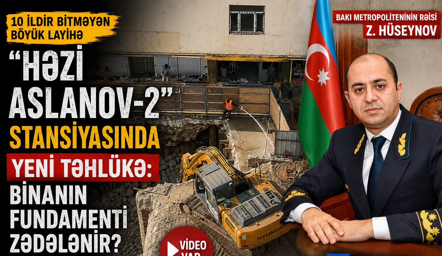 10 İLDİR BİTMƏYƏN “HƏZİ ASLANOV-2”: İNDİ DƏ YENİ TƏHLÜKƏ İDDİASI – BİNANIN FUNDAMENTİ ZƏDƏLƏNİR? – VİDEO