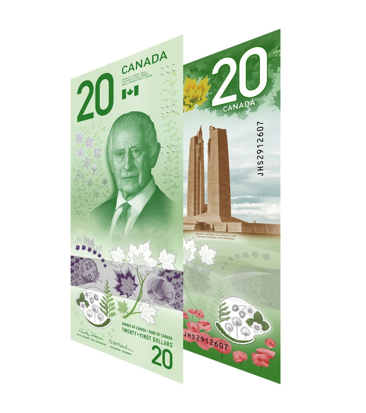 Kanada Bankı Kral Çarlzın təsviri əks olunmuş yeni 20 dollarlıq əsginası təqdim edib