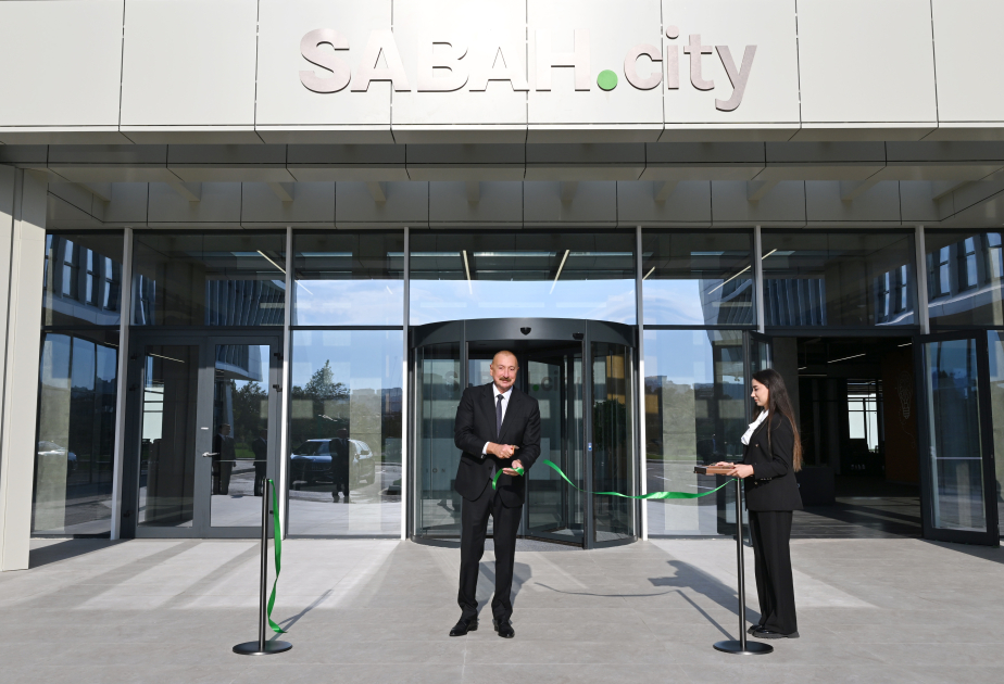 İlham Əliyev “SABAH.city”nin açılışında - FOTOLAR