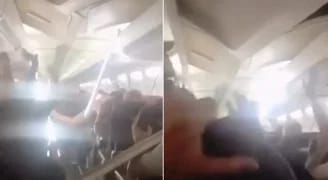 Sərnişin təyyarəsində salonun tavanı uçdu