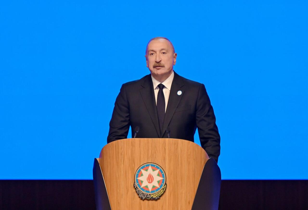Prezident İlham Əliyev: İlk dəfədir qurultayımız Azərbaycan öz ərazi bütövlüyünü və suverenliyini tam bərpa edəndən sonra keçirilir
