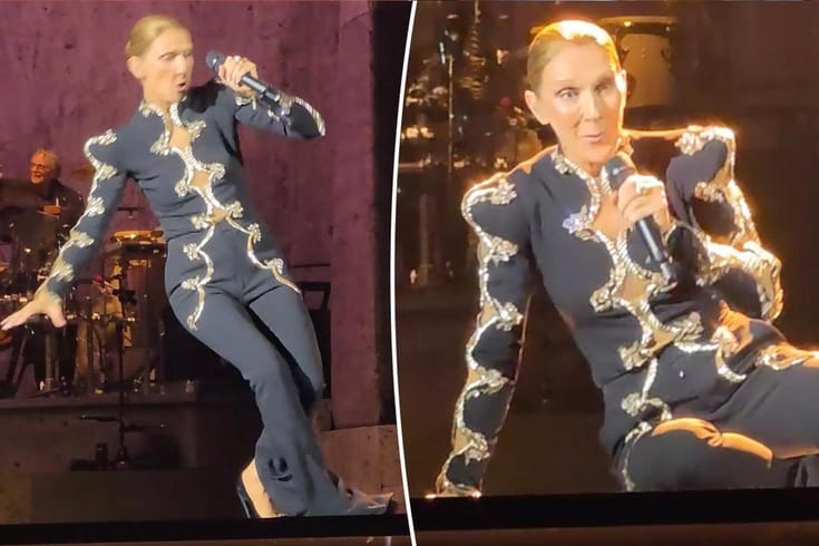 Selin Dion səhnədə yıxıldı, heç nə olmamış kimi konsertə davam etdi