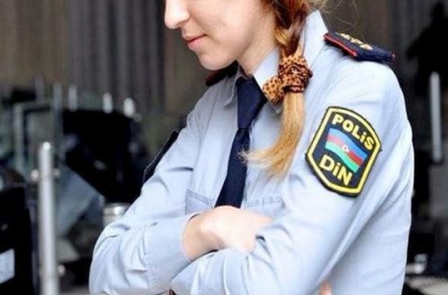 Şəkidə polis baş leytenantı geyimində qadın tutuldu