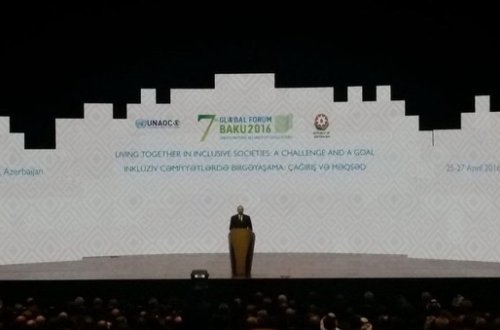 İlham Əliyev BMT-nin Sivilizasiyalar Alyansının VII Qlobal Forumunun rəsmi açılışında iştirak edir