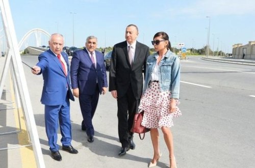 İlham Əliyev və birinci xanım Binə qəsəbəsində