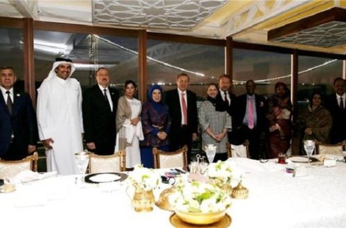 Prezident və xanımı liderlərlə ziyafətdə - FOTOLAR