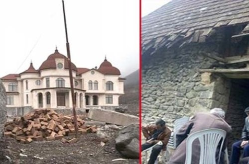 Şəki icra başçısının 5 milyonluq malikanəsi və şəhid ailəsinin yaşadığı daxma