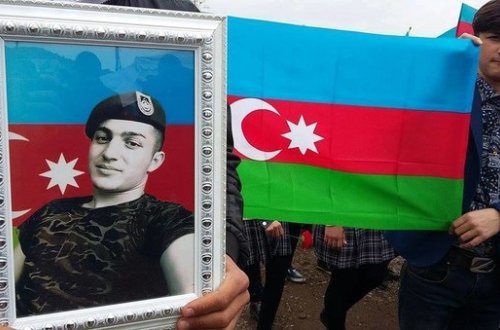 Tovuz vətən uğrunda canını vermiş şəhidini torpağa tapşırdı - FOTOLAR