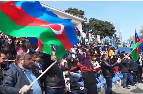 Mingəçevirdə əsgərlərimizə dəstək aksiyası keçirildi