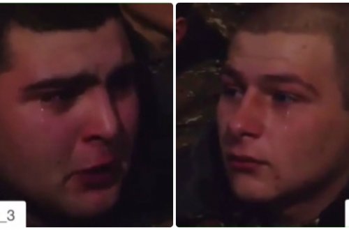 Erməni əsgərlərin ağlaşması