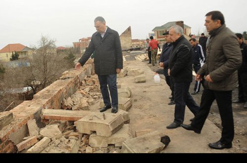 Baş nazirin müavini yanğın yerində
