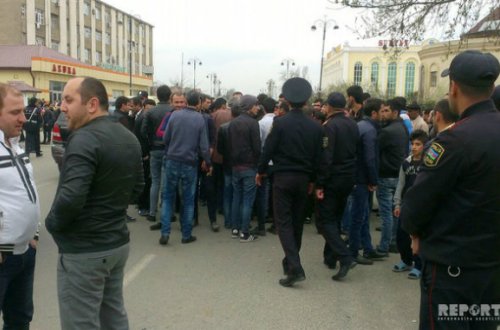 Lənkəranda etiraz aksiyası keçirilib