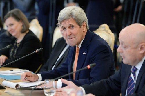 Kerri ilə Lavrov görüşü başladı