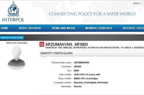 Interpol Bakıda doğulan ermənini axtarır