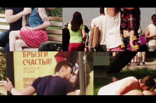 Gənc oğlan küçədə tanımadığı qızları öpdü …