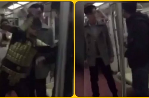 Metroda sərnişinləri qəzəbləndirən gənci çəkiclə döydülər