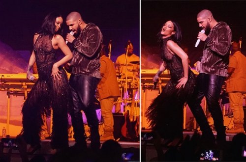 Rihanna klipindəki erotik səhnələri konsertində də təkrar etdi