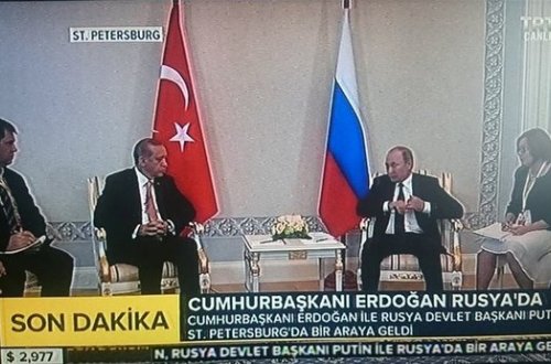 Ərdoğan Sankt-Peterburqadadır