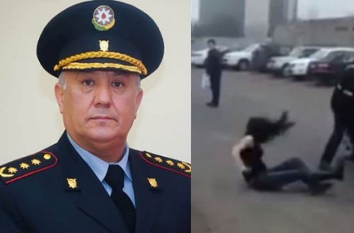 Bakıda polis qadın sürücünü döydü, xəstəxanaya polis düşdü