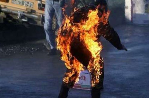 Araq içdi, özünü yandırdı