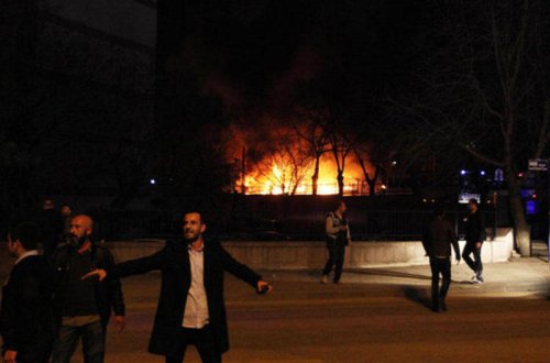 Ankarada güclü partlayış: