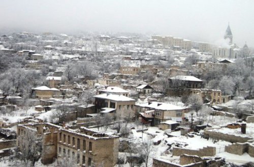 Ermənilər Şuşanın qış görüntüsünü yaydılar...