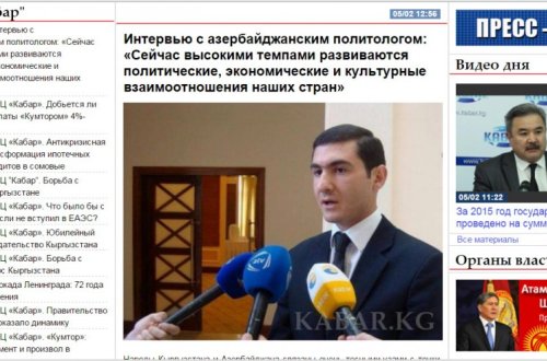 Azərbaycan politoloqu Qırğızıstanın “Kabar” agentliyinə müsahibə verib