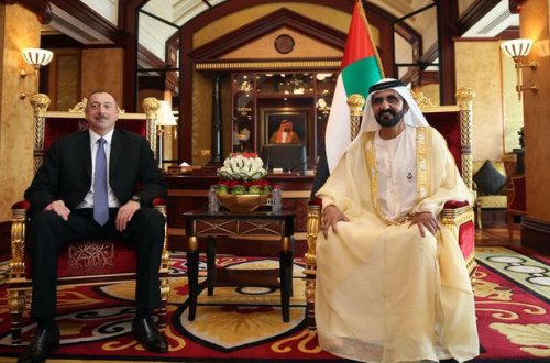 İlham Əliyev Dubayın hakimi ilə görüşdü