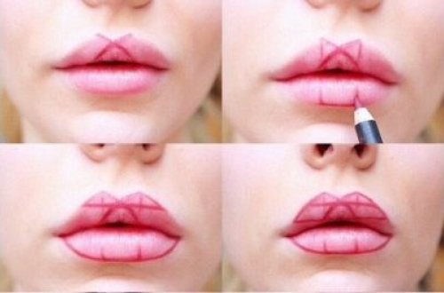 Həndəsi xətlərlə toppuş dodaqlara sahib olun