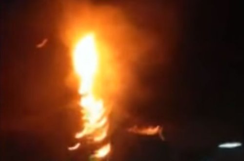 Azərbaycanda yolka belə yandı