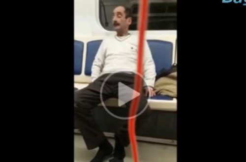 Bakı metrosunda sərxoş kişi qızı qorxutdu
