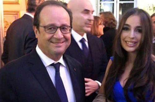 Leyla Əliyeva Fransa prezidenti ilə görüşdü