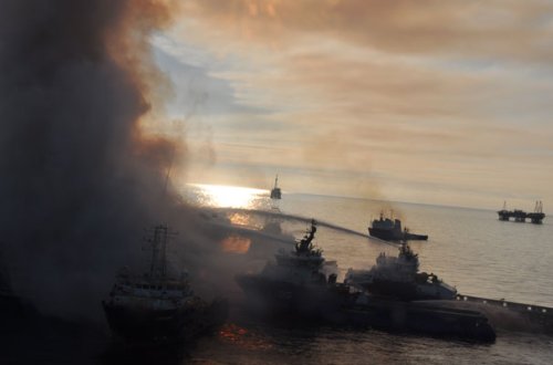 “Günəşli” yatağında yanğın söndürülür