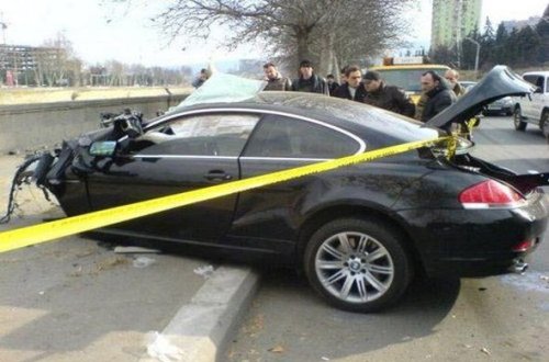 Gürcü nazir qəzaya düşdü