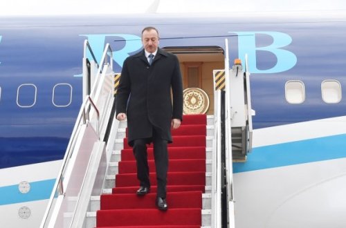 Prezident İlham Əliyev Naxçıvana səfərə gəlib