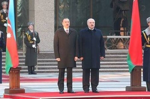 Belarusda Azərbaycan Prezidenti İlham Əliyevin rəsmi qarşılanma mərasimi keçirilib