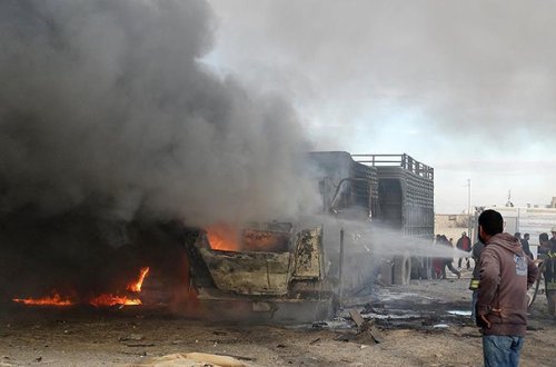 Rusiya humanitar yardım karvanını bombaladı