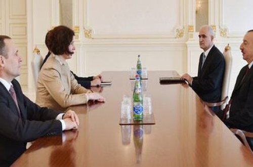 İlham Əliyev xanım Dana Reizniece-Ozolanı qəbul edib