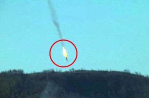 Vurulan rus təyyarəsinə xəbərdarlıq edilən an