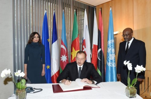 Azərbaycan prezidenti UNESCO Baş Konfransının 38-ci sessiyasının Liderlər Forumunda iştirak edib