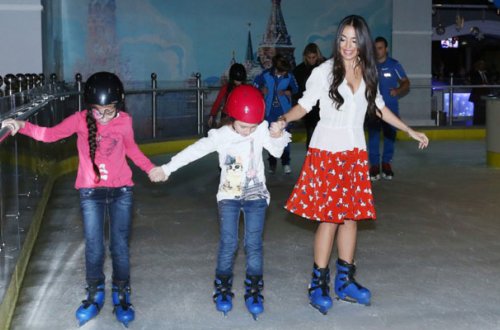 Leyla Əliyeva övladları ilə şənliyə qatıldı