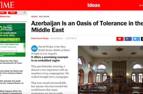 “Time” jurnalı: “Azərbaycan Yaxın Şərqdə tolerantlıq vadisidir”