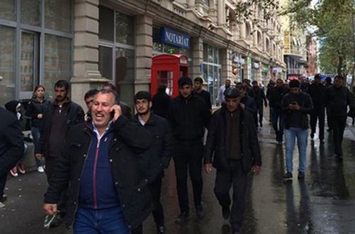 Bakıda fəhlə aksiyası