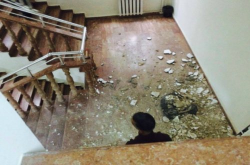 ADU-nun tavanı çökdü, 2 tələbə xəsarət aldı